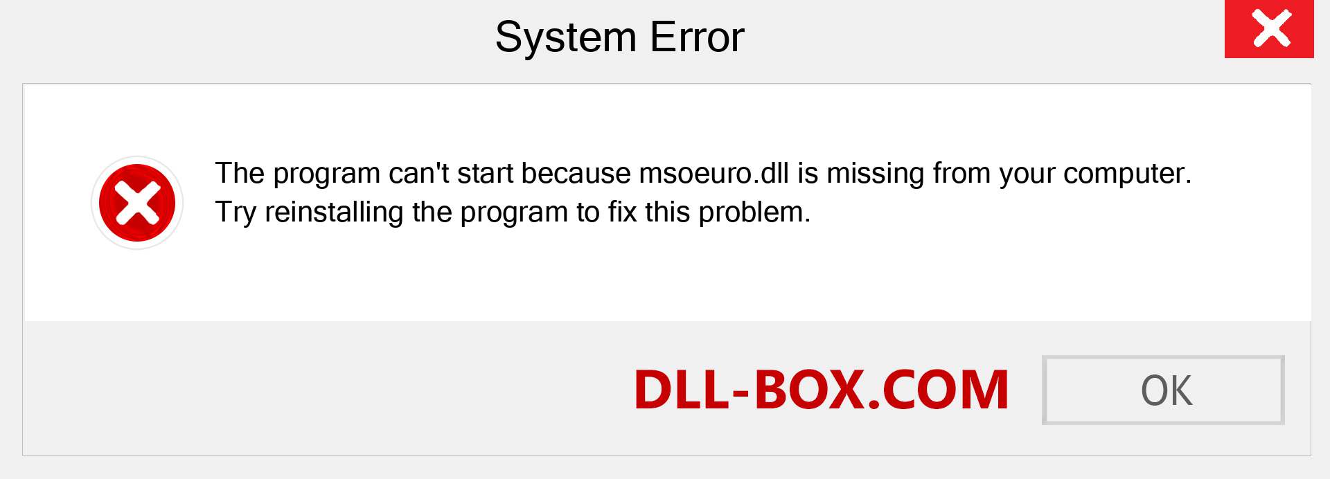  msoeuro.dll file is missing?. Download for Windows 7, 8, 10 - Fix  msoeuro dll Missing Error on Windows, photos, images